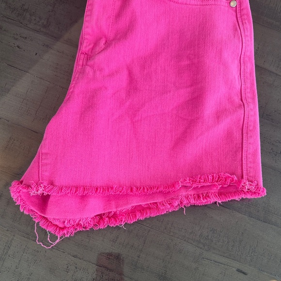 Judy Blue Hot Pink Jean Shorts. Womens 1XL Have stretch 4 inch Inseam. Colorful - Picture 8 of 8